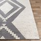 Surya Azalea 10" x 14" Black and Ivory Indoor/Outdoor Area Rug, , large