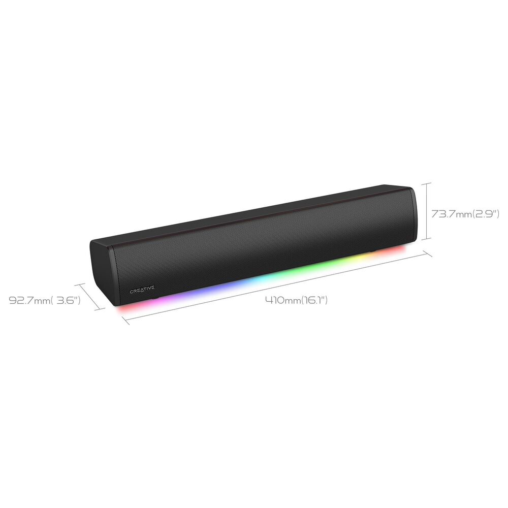 Creative Labs GS3 Compact Gaming Soundbar in Black, , large