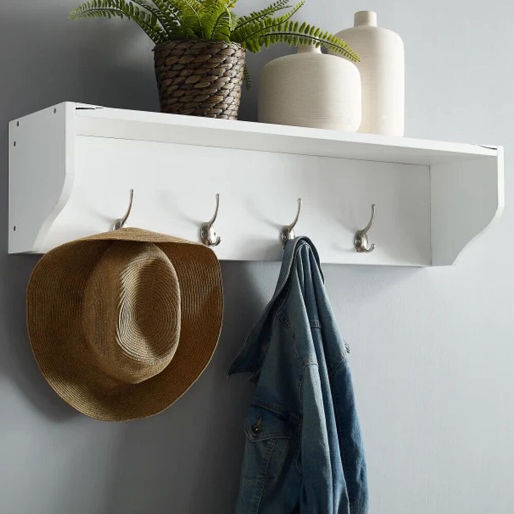 Crosley Furniture Harper Entryway Shelf in White, , large