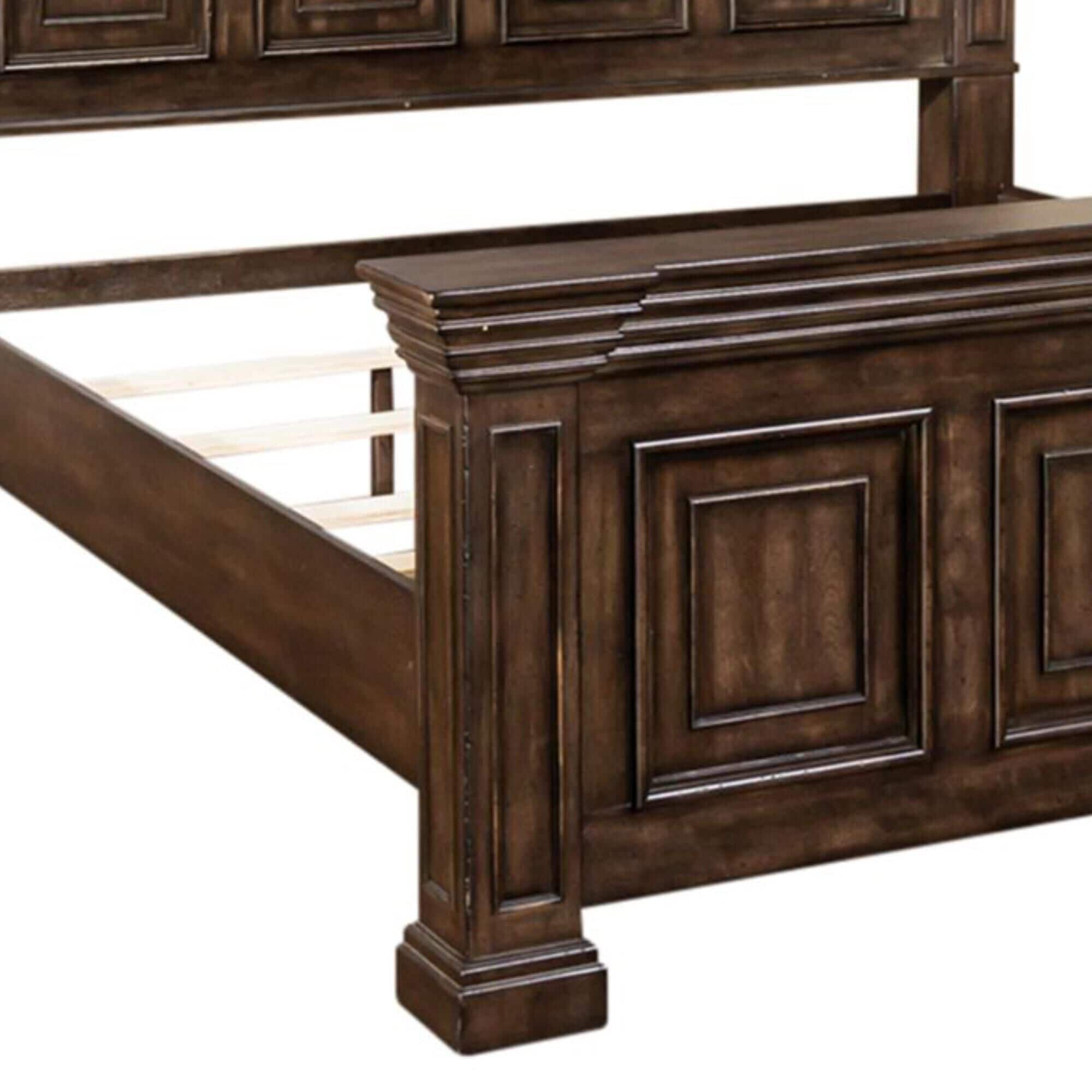 Liberty Furniture Big Valley King Panel Bed in Brownstone | NFM