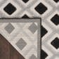 Nourison Aloha Geometric 7" x 10" Black and White Indoor/Outdoor Area Rug, , large