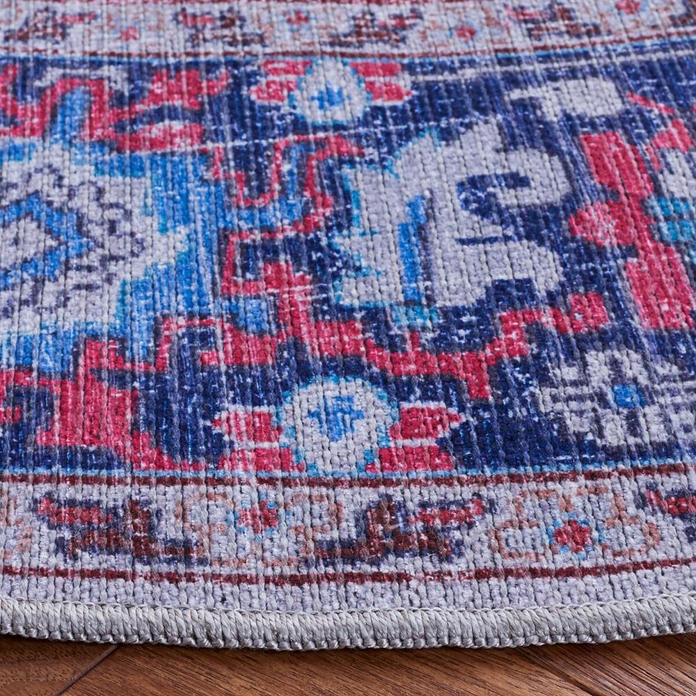 Safavieh Serapi SEP323 6&#39;7&quot; Round Red and Navy Area Rug, , large
