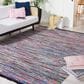 Safavieh Montauk 8" x 10" Black and Pink Area Rug, , large