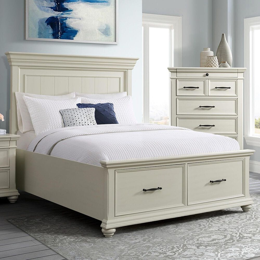 Mayberry Hill Slater Queen Storage Bed in Antique White, , large