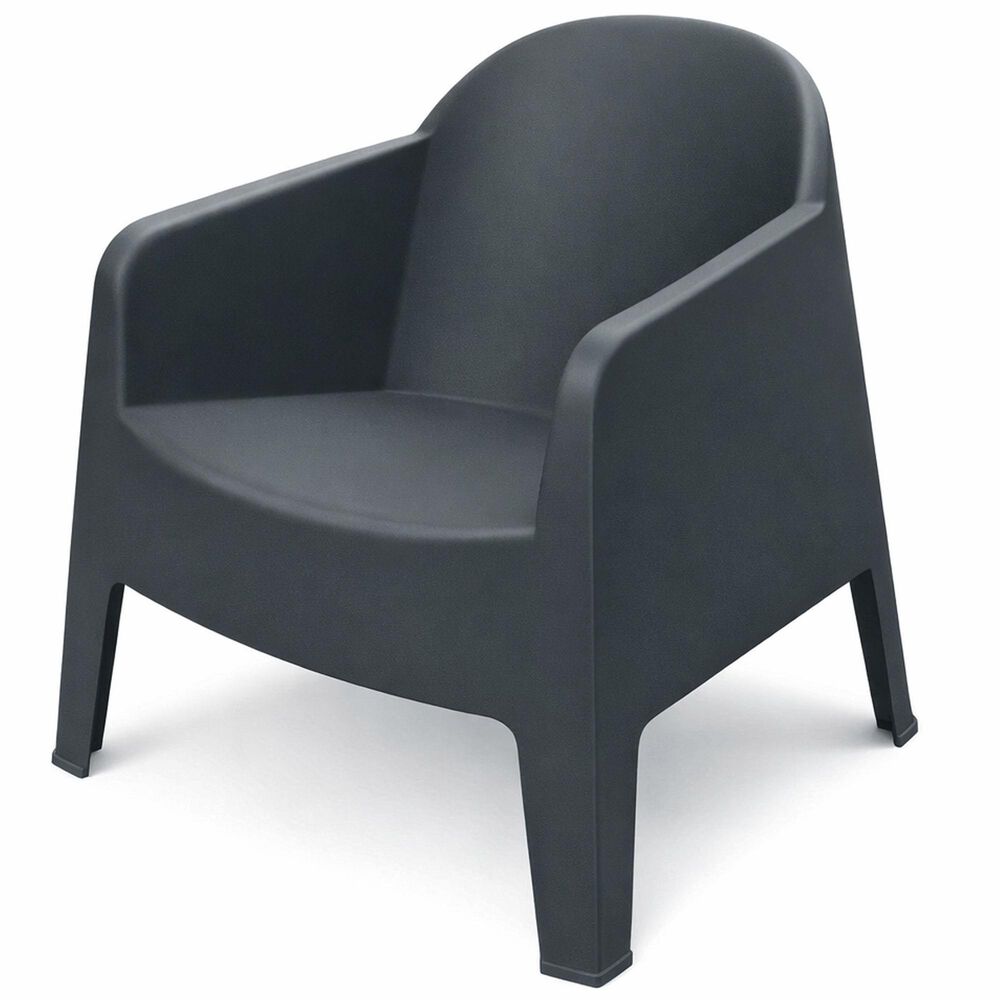 Zentro Living Milane Relax Lounge Chair in Charcoal, , large