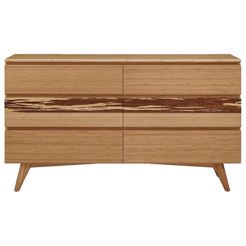 Natural Bamboo Furnishings 6 Drawer Double Dresser in Caramelized, , large