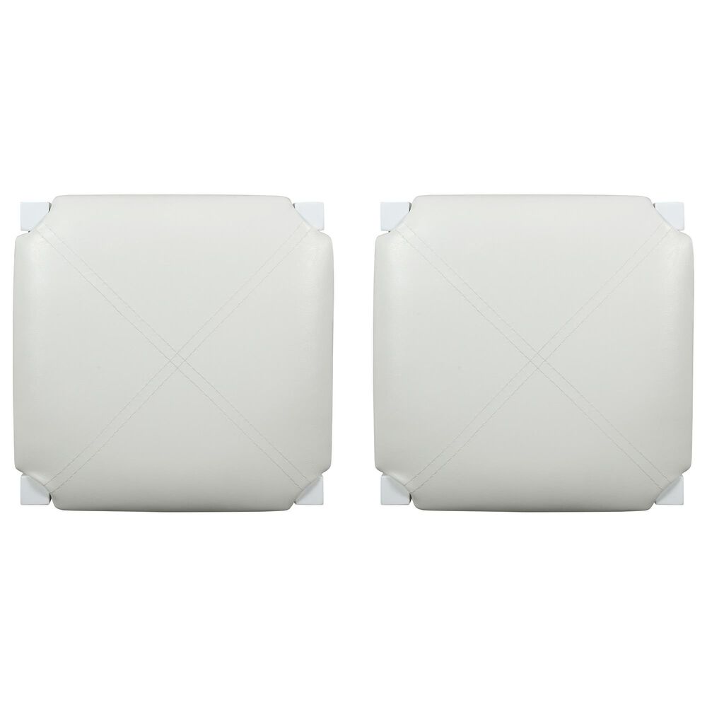 Linon Home Decor Lancer Counter Stool in White (Set of 2), , large