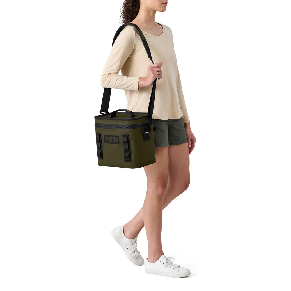 YETI Hopper Flip 8 Soft Cooler in Olive and Black, , large
