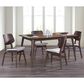 New Heritage Oscar 5-Piece Rectangular Dining Set in Natural Walnut, , large