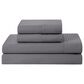 Trade Linker 4-Piece Full Waffle Hem Sheet Set in Grey, , large