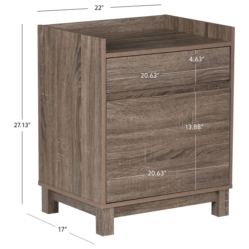 Linon Home Decor Tracey 2-Drawer File Cabinet in Grey, , large