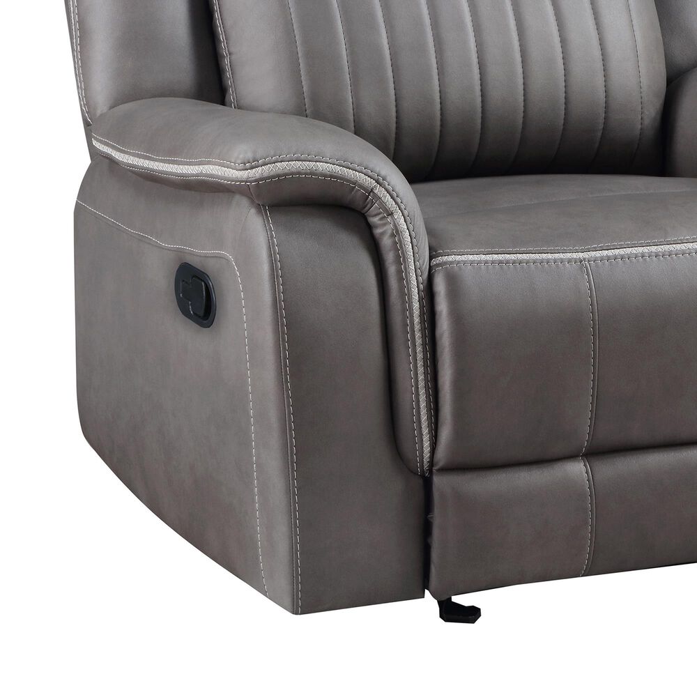 New Heritage Design Enzo Manual Glider Recliner in Gray, , large