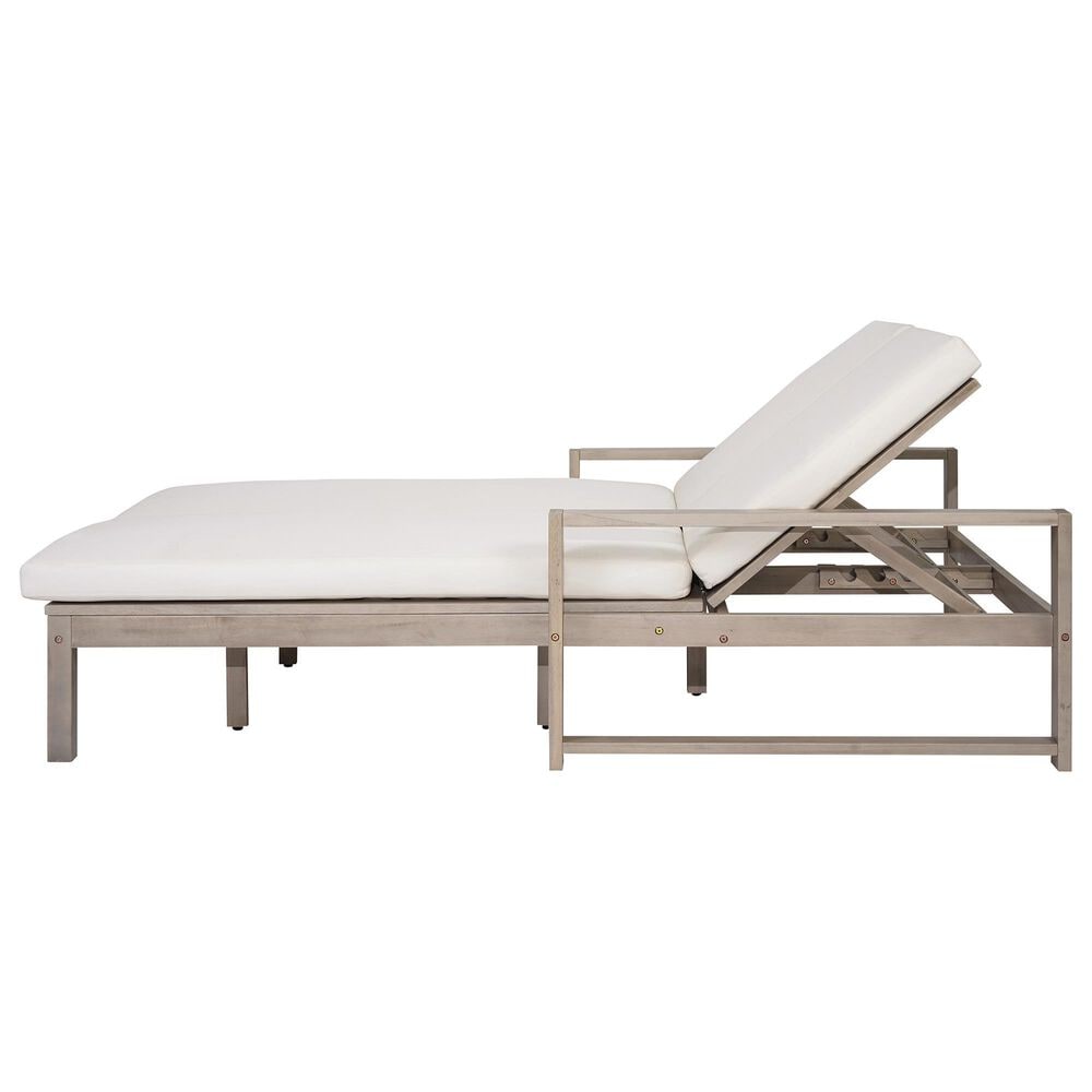 HOMLUX Patio 2-Person Lounge Chair with Grey Frame in Beige, , large