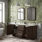 James Martin Vanities Gracyn 72" Double Bathroom Vanity in Sable with 3 cm Victorian Silver Quartz Top and Rectangular Sinks, , large
