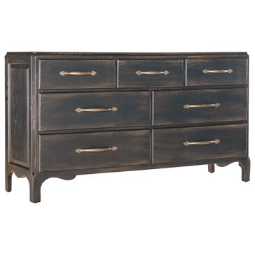 Hooker Furniture Americana 7-Drawer Dresser in Black and Antique Bronze, , large