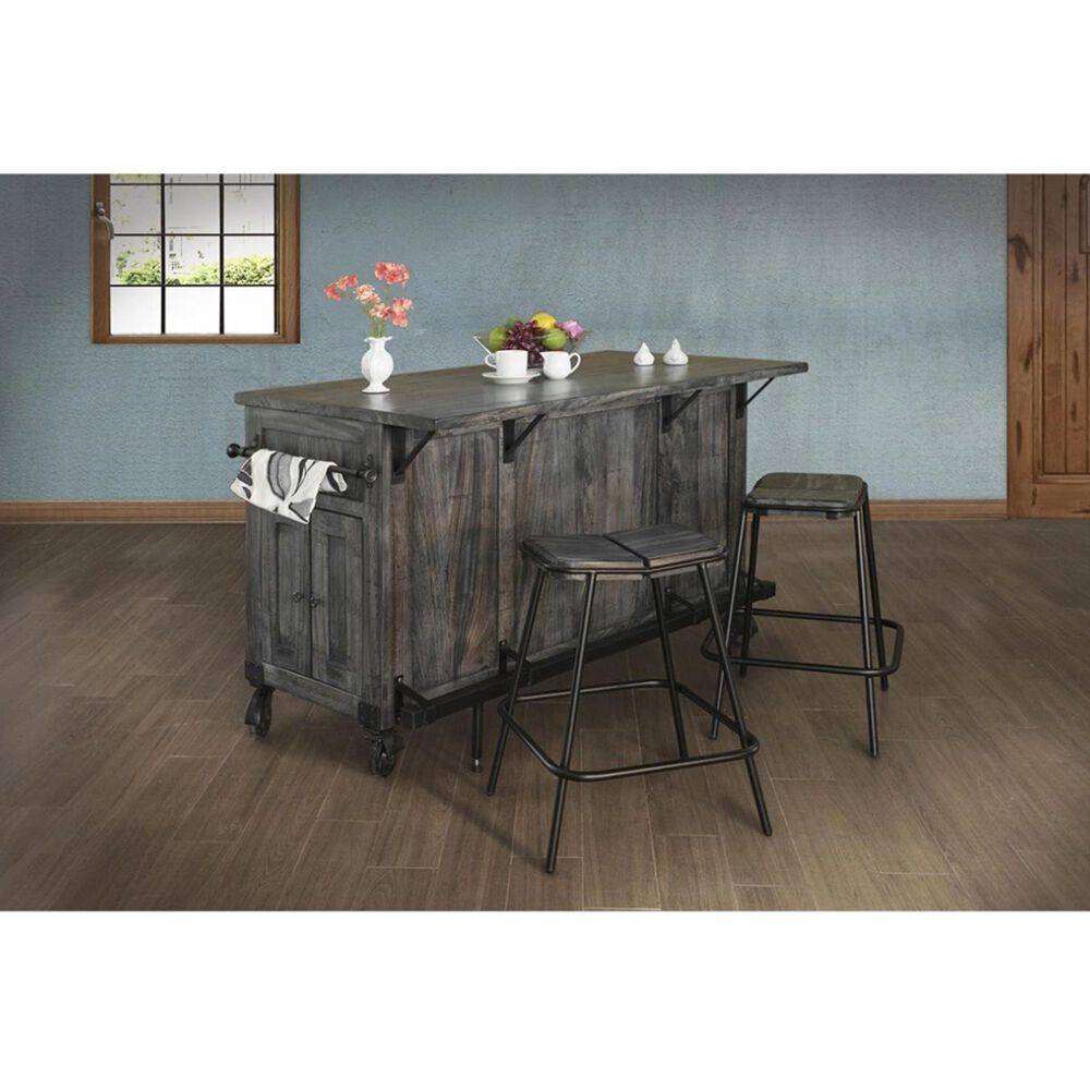 Fallridge Moro Kitchen Island in Warm Gray | Nebraska ...