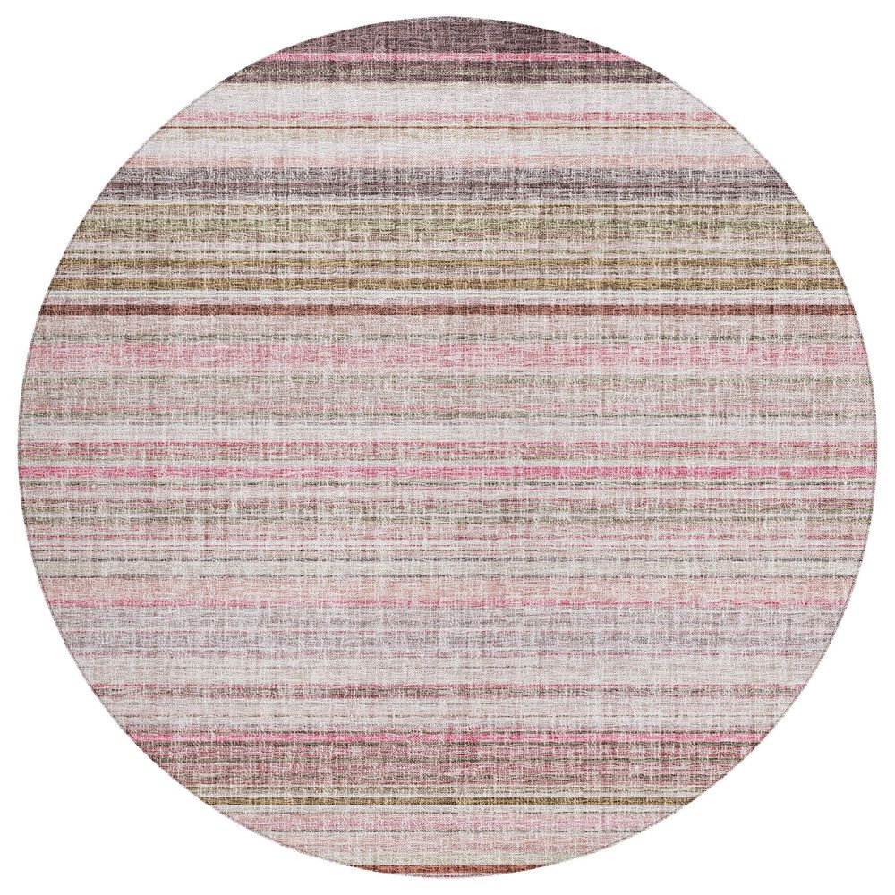 Dalyn Rug Company Portico PO2 Pink 8" Round Area Rug, , large