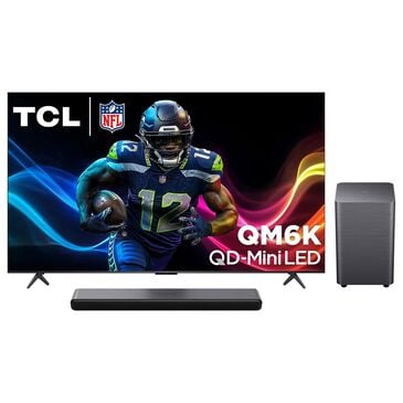 TCL 55" Class QM6K Series 4K UHD HDR QD-Mini LED - Smart Google TV with S Class 2.1 Channel Soundbar System in Black, , large