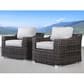 Hearth and Haven Outdoor Armchairs with Espresso Wicker in Gray (Set of 2), , large