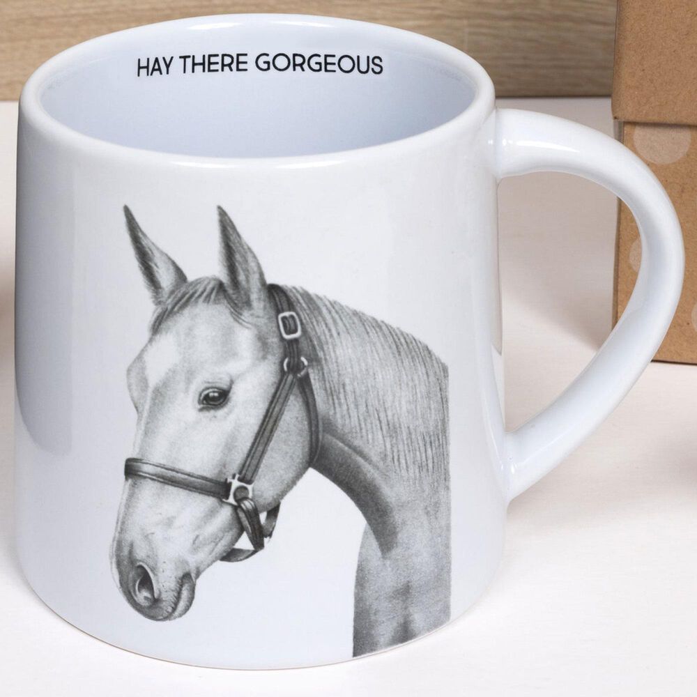 Pavilion Hay There 17 Oz Mug in Gray and White, , large