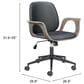 Zuo Modern Ali Office Chair in Black and Brown, , large