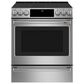 Cafe 4-Piece Kitchen Package with 22.1 Cu. Ft. French Door Refrigerator and Electric Range in Stainless Steel, , large