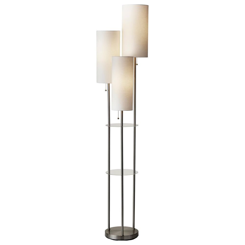Adesso Trio Floor Lamp in Brushed Steel, , large