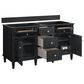 James Martin Vanities Lorelai 60" Double Vanity in Black Onyx with 3 cm Carrara White Marble Top, , large