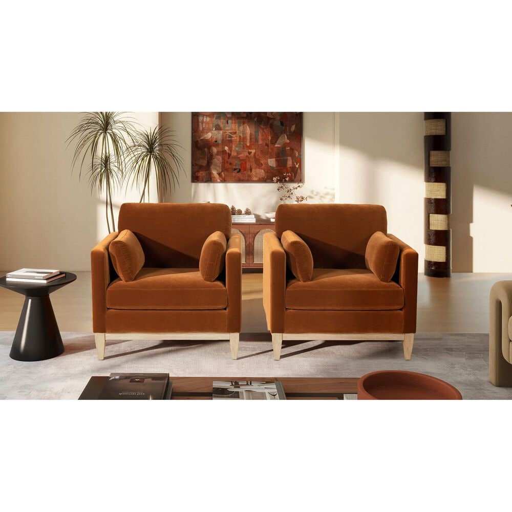 Jennifer Taylor Home Knox Accent Arm Chair in Burnt Orange, , large