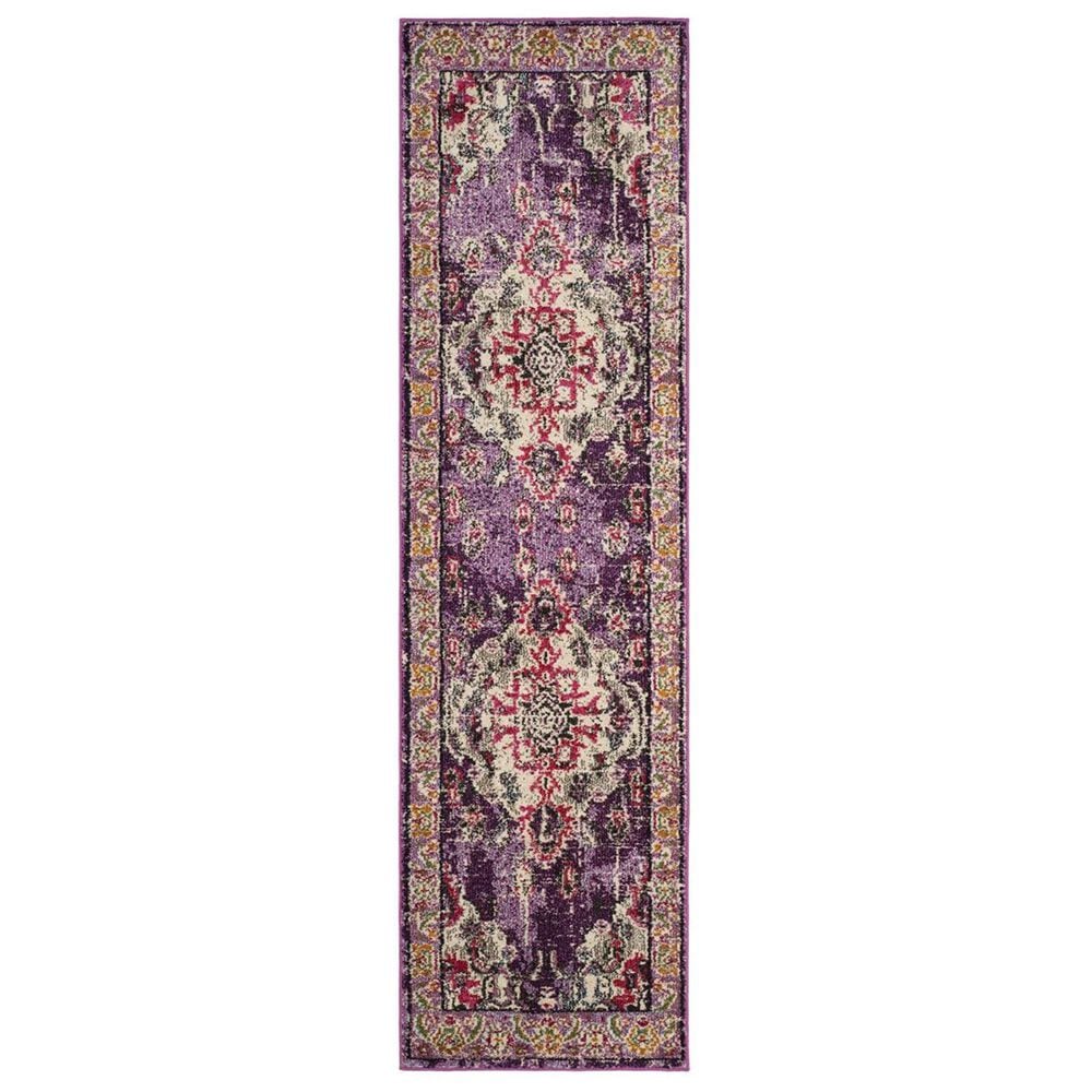 Safavieh Monaco MNC243P-26 2"2" x 6" Violet/Fuchsia Runner, , large