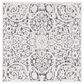 Safavieh Cabana CBN656A 4" Square Ivory and Grey Indoor/Outdoor Area Performance Rug, , large
