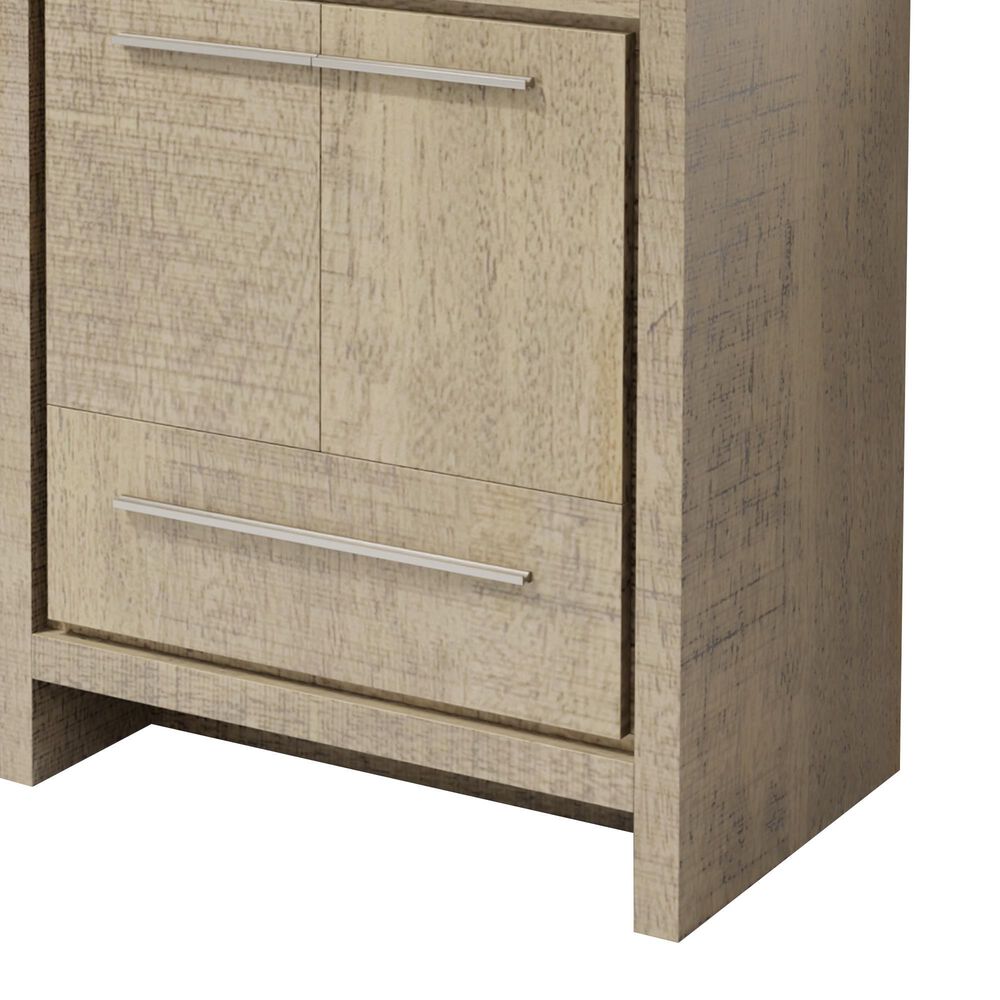 Lexora Home Lafarre 30&quot; Single Bathroom Vanity in Rustic Acacia with 2 cm White Cultured Marble Top and Rectangular Sink, , large