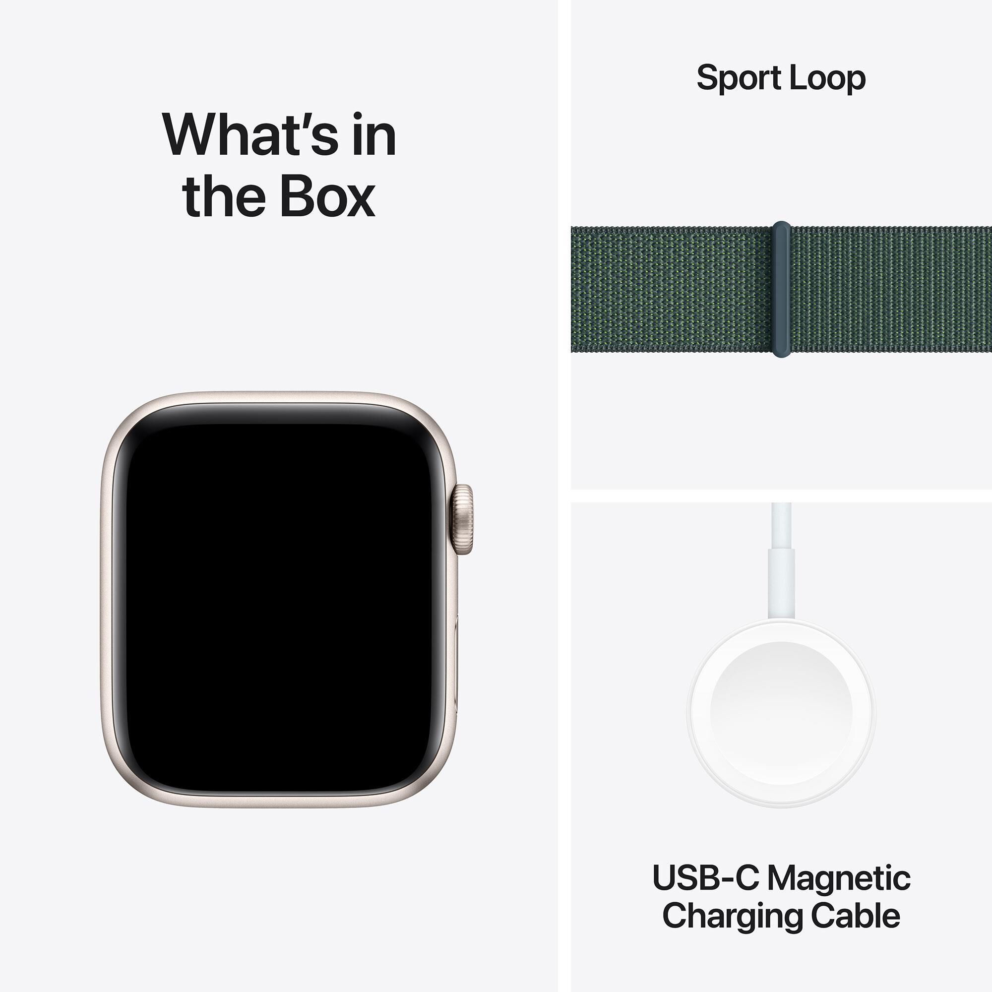 Apple Watch SE GPS + Cellular 44mm Starlight Aluminum Case with Lake Green  Sport Loop | NFM