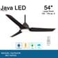 Minka-Aire Java 44" Indoor/Outdoor Ceiling Fan with LED Light in Kocoa, , large