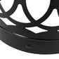 Hearth and Haven Large Cylindrical-Shaped Iron Patio End Table in Black, , large