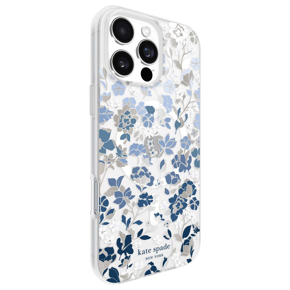 Kate Spade Protective MagSafe Case for Apple iPhone 16 Pro Max in Flowerbed Blue, , large
