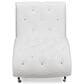 Baxton Studio Pease Upholstered Chaise Lounge in White, , large