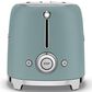 SMEG Retro-Style 2-Slice Toaster in Matte Emerald Green and Polished Chrome, , large
