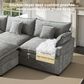 HOMLUX 107.87" Ultra-Comfort Chenille Sectional Sofa in Dark Gray, , large