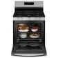 GE Appliances 30" Freestanding Gas Range with 5 Burners in Stainless Steel and Black, , large