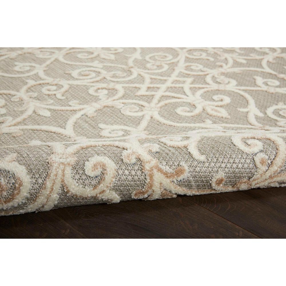 Nourison Aloha Damask 7&#39;10&quot; x 10&#39;6&quot; Natural Indoor/Outdoor Area Rug, , large