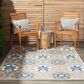 Nourison Aloha 5"3" x 7"5" Grey and Blue Indoor/Outdoor Area Rug, , large
