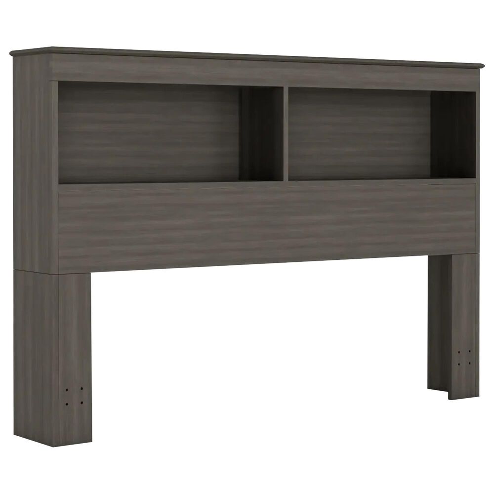 Lemoore Essential Full/Queen Bookcase Headboard in Storm Grey, , large