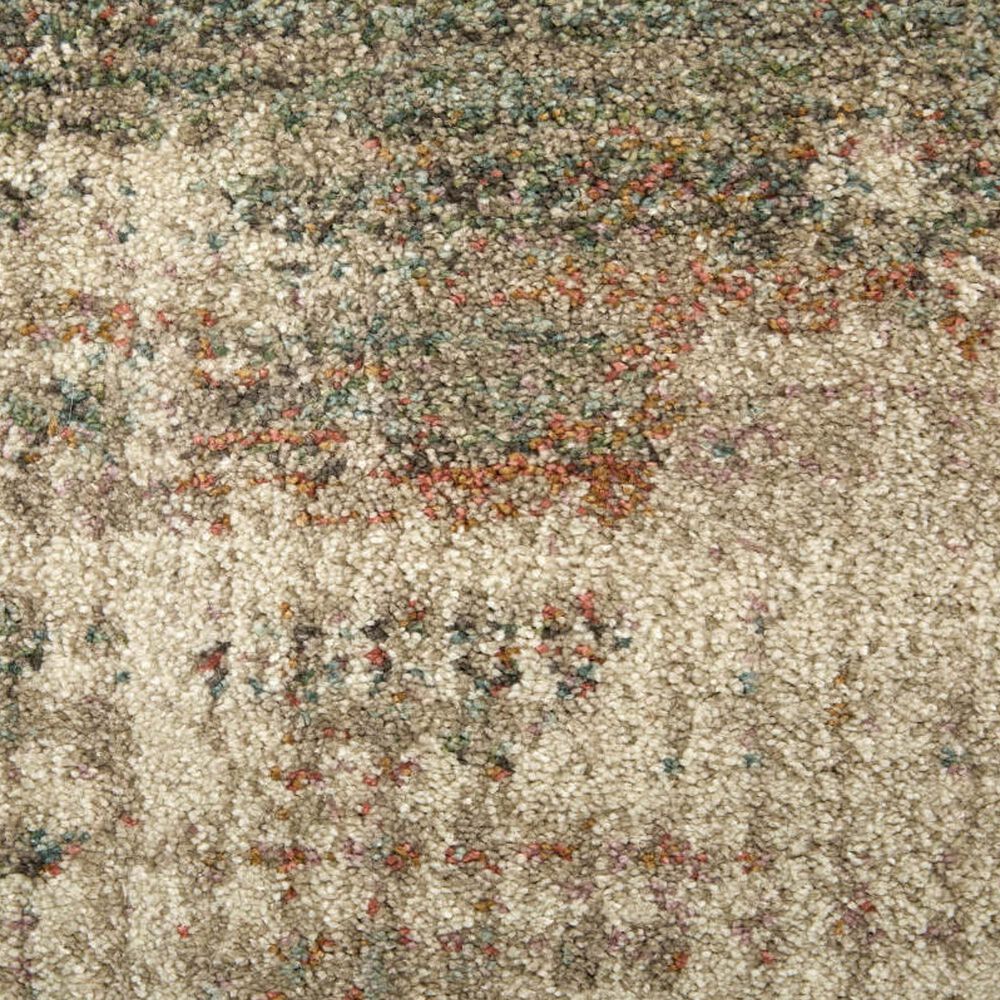 Feizy Eden Abstract Ivory and Multicolor 7&#39;9&quot; x 10&#39; Area Rug, , large
