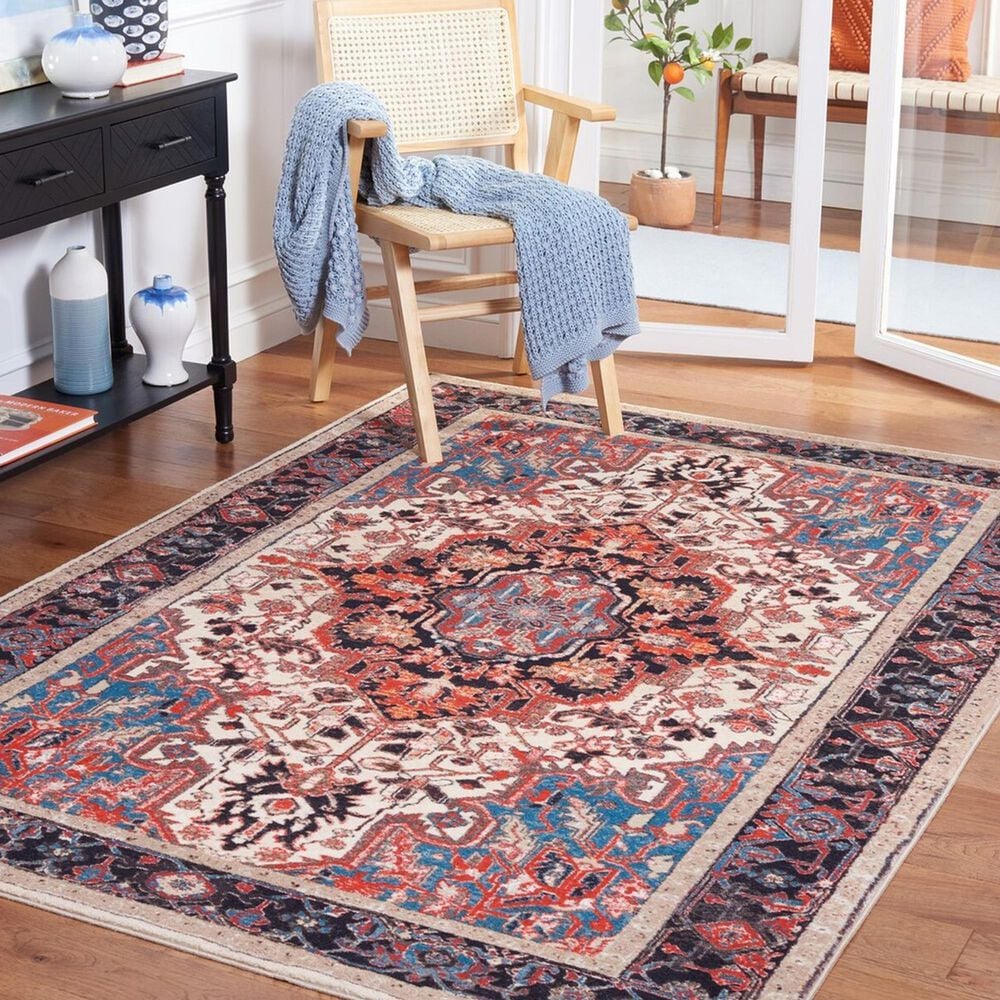 Safavieh Riviera 8&#39;9&quot; x 12&#39; Ivory and Blue Area Rug, , large