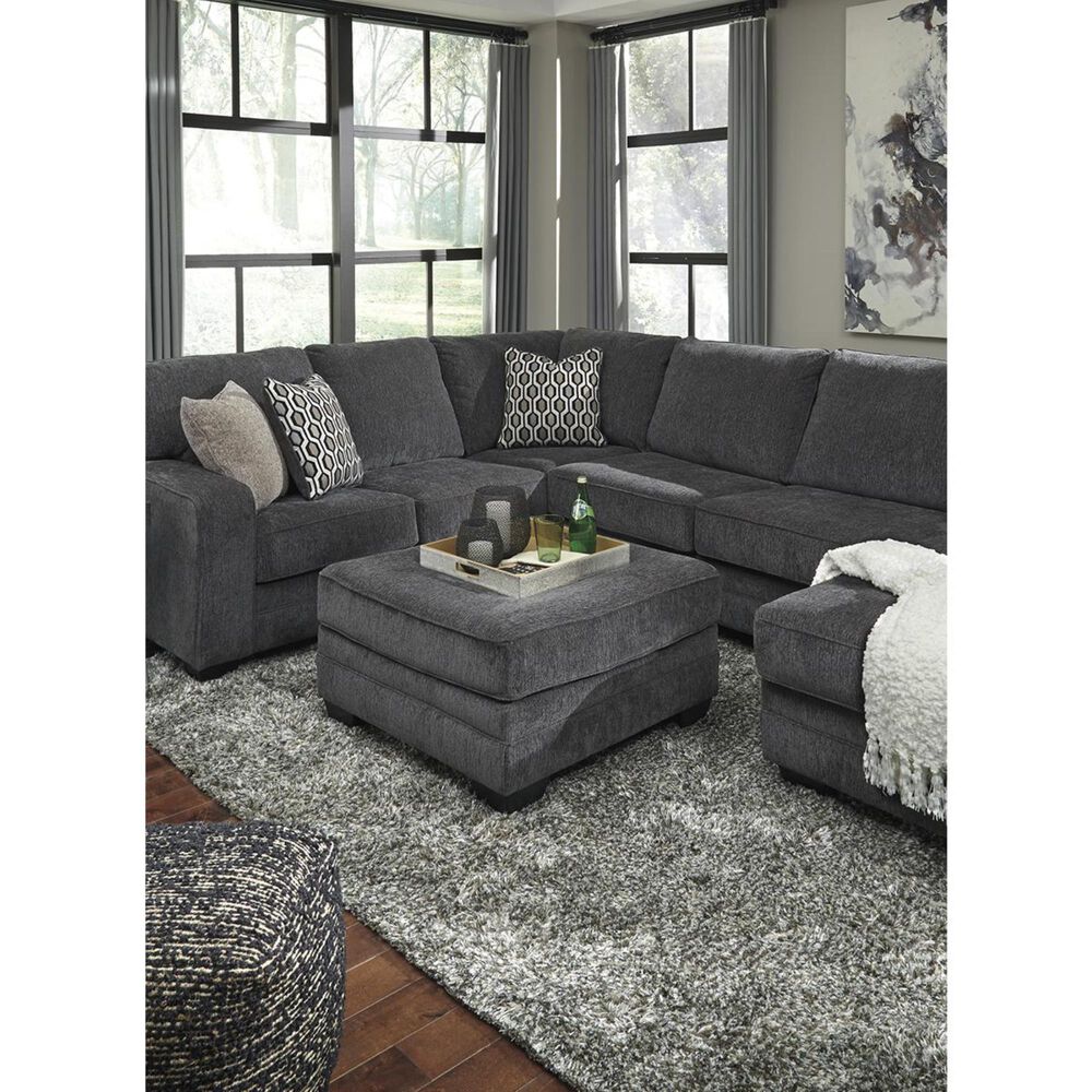 Ashley Tracling Oversized Accent Ottoman in Slate, , large