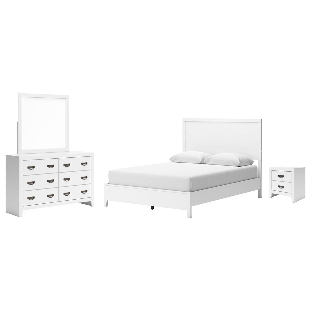 Ashley Binterglen 4-Piece Queen Panel Bedroom Set in White, , large