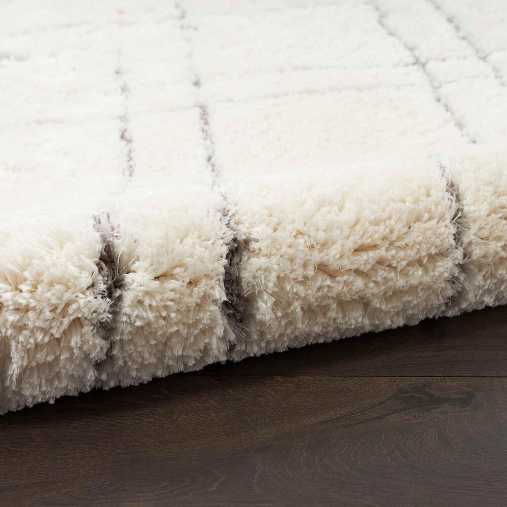 Nourison Dreamy Shag Geometric 7&#39;10&quot; x 9&#39;10&quot; Ivory Area Rug, , large