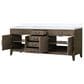 Lexora Home Laurel 84" Double Bathroom Vanity in Grey Oak with White Cultured Marble Top and Rectangular Sinks, , large