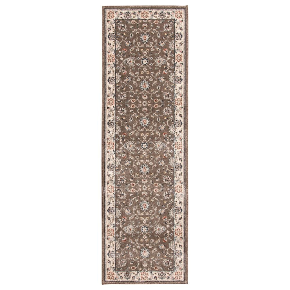 Central Oriental Minerva Maneli Latte and Alabaster 2"3" x 7"7" Runner, , large